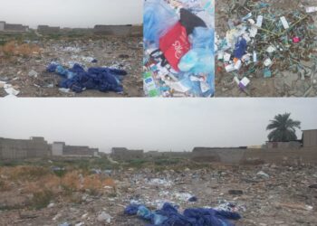 تخلیه پسماندهای عفونی در کوت عبدالله