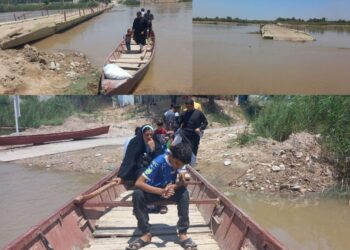 قطع شدن پل مواصلاتی ملاثانی به عنافچه بعد از چند ماه نصب !